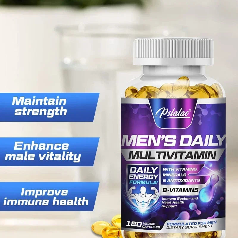 Men's Multivitamin Supplement - Supports Immune Health, Boosts Energy Production, and Improves Vitality and Endurance - Sun Studio