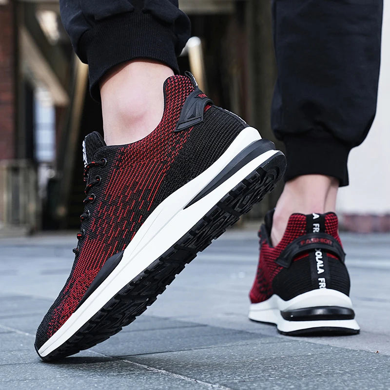 Men Sneakers Sports Lift  Height Increase Insole 6cm Mesh Plus Size 37-44 - Sun Studio