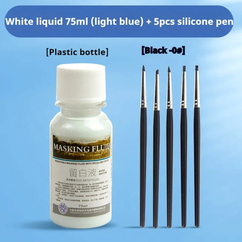 Watercolor Art Masking Fluid 18ml/30ml/75ml Watercolor Media Masking Marker Pen For Watercolor Gouache Painting Art Supplies - Sun Studio