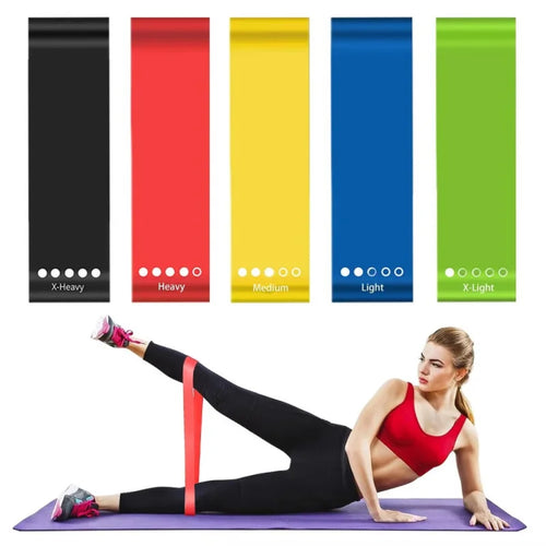 5/4/3/2/1PCS Fitness Equipment, Rubber Resistance Band, Yoga Gym, Elastic Gum Strength, Pilates, Women'S Weightlifting Exercise - Sun Studio