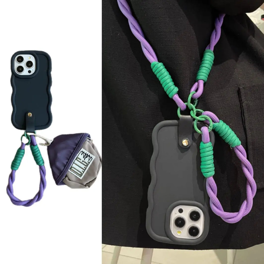 Crossbody Lanyard Silicone Soft Case For OnePlus 13 12 11 12R 11R Nord 4 CE 4 3 2 2T CE4 CE3 CE2 Lite ACE3 N20 5G N20SE N300 N30 - Sun Studio