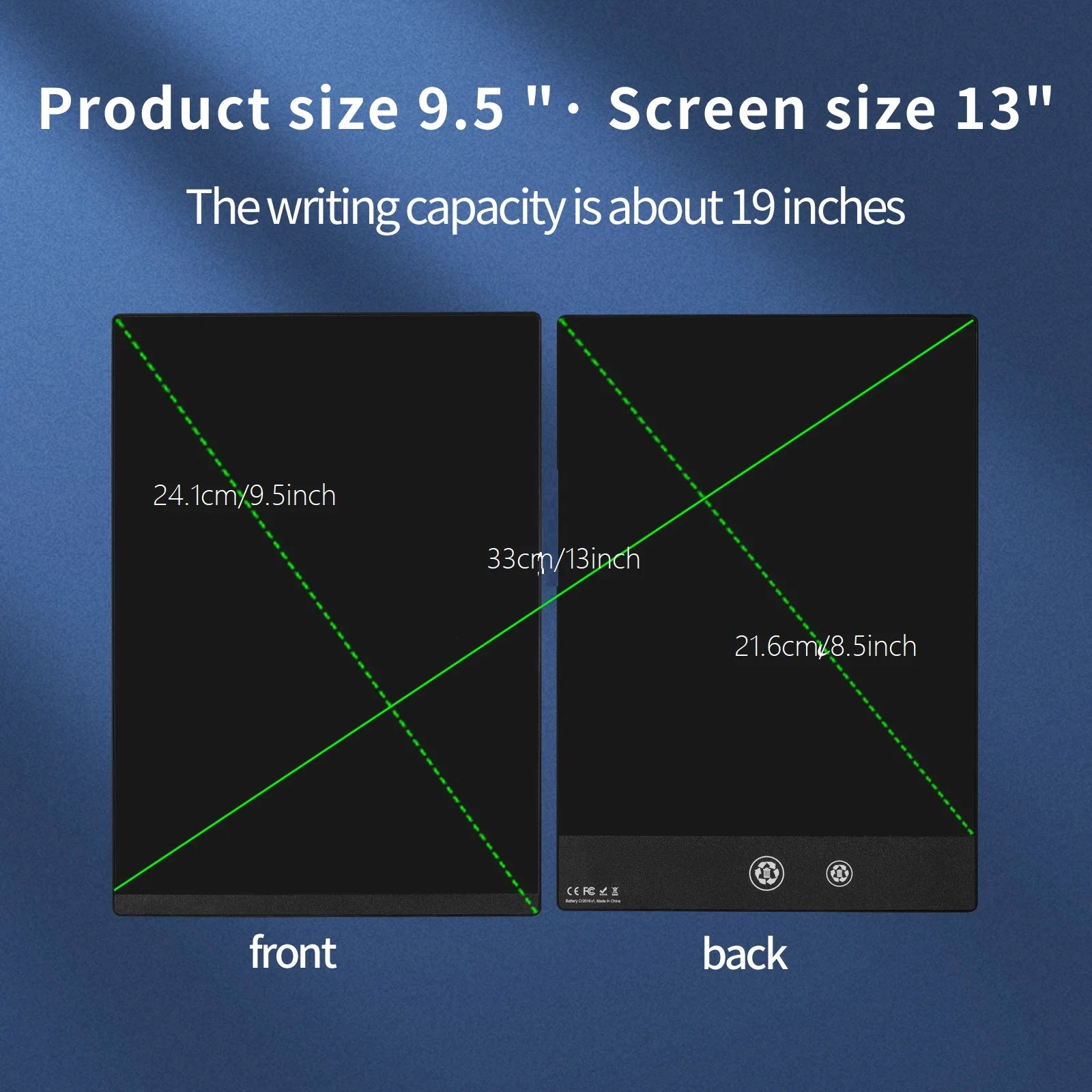 New 9.5 Inch Full Screen Superfine Handwriting Lcd Writing Tablet Drawing Board Electronic Superfine Notepads Educational - Sun Studio