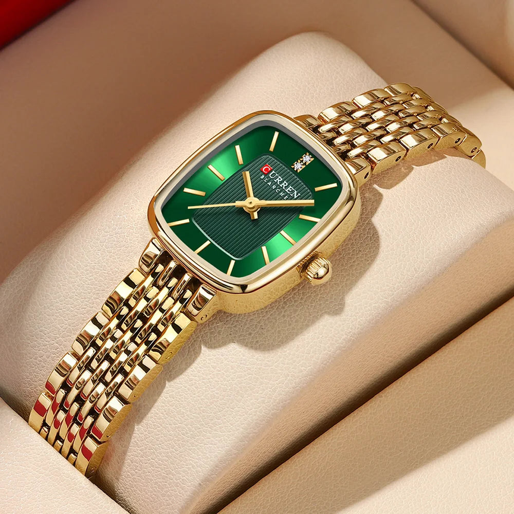 CURREN Luxury Women Watches Fashion Casual FemaleLadies Stainless Steel Quartz Wristwatches Life Waterproof Girlfriend Gift - Sun Studio