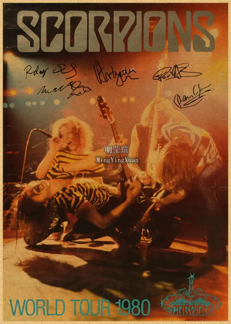 Scorpions Band Poster Wall Art  Posters Decoration Art Poster Personalized Gift Modern Family bedroom Painting - Sun Studio