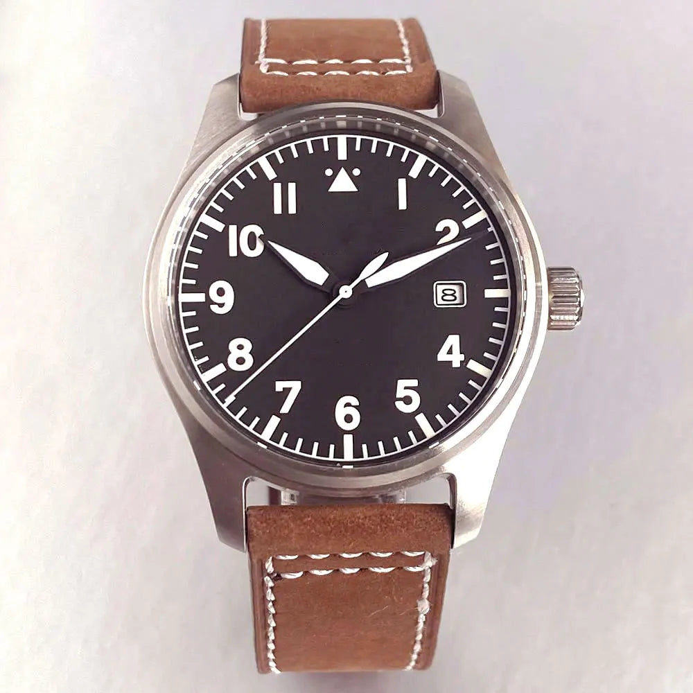39mm Pilot Aviator Diving Watches Miyota8215 Automatic Mechanical Watch for Men 20BAR Waterproof Sapphire Crystal 316L Steel - Sun Studio