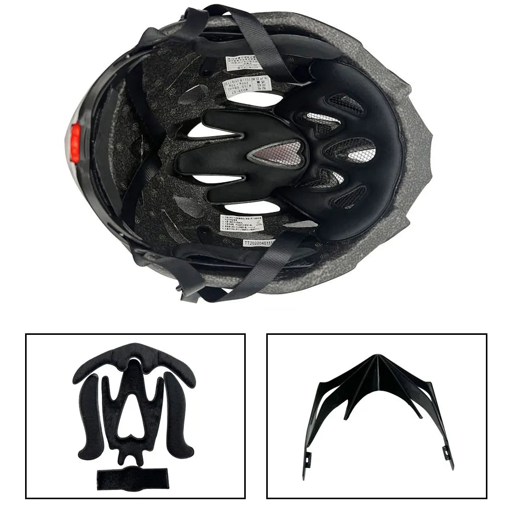 Lightweight Cycling Safety Helmet Outdoor Motorcycle Bicycle Helmet With Removable Visor Glasses MTB Mountain Road Bike Helmet - Sun Studio