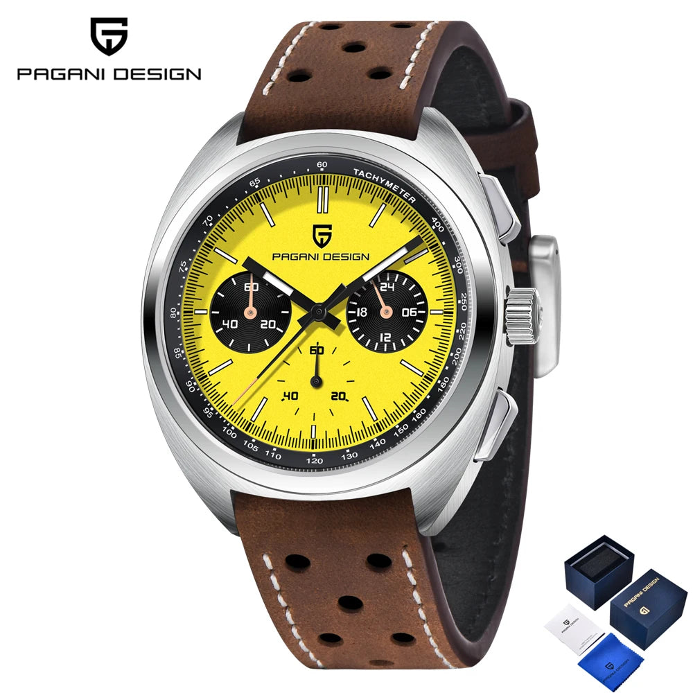 PAGANI DESIGN Panda Men's Watches 2025 Top Luxury Quartz Watch For Men Chronograph Wristwatches AR Sapphire Waterproof Luminous - Sun Studio