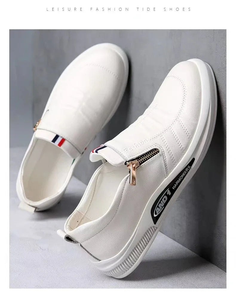Casual Leather Shoes Men Loafers Trend Brand Business Shoes Autumn Slip on Flat Man Sneakes Comfortable Moccasins Zapatos Hombre - Sun Studio