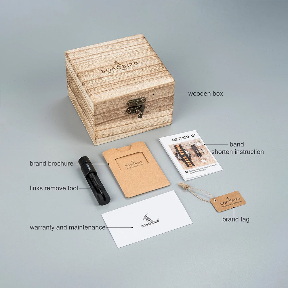 BOBO BIRD New Mechanical Watches for Men Luxury Wood and Stainless Steel Skeleton Customized Automatic Watch relojes mecánicos - Sun Studio