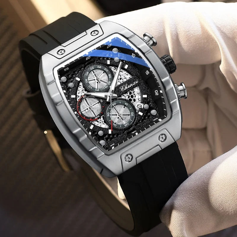 CHENXI 941 Sports Fashion Quartz Watches for Man Multifunction Chronograph Luminous Waterproof Calendar Casual Men's Wristwatch - Sun Studio