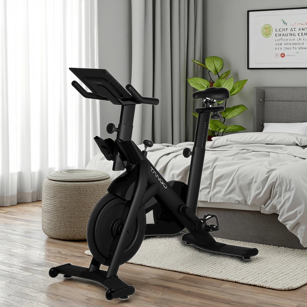 Home Gym Indoor Trainer Bike Stationary Indoor Cycling Spin Workout Bike Durable Metal Material for Home Use - Sun Studio