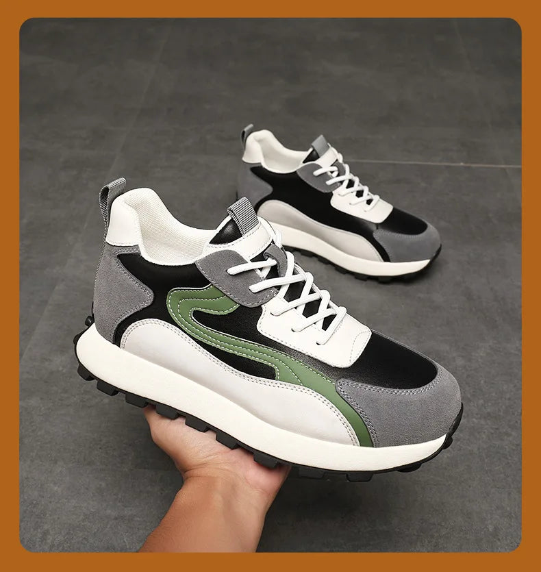 High Quality Flat/6/8 Cm Men Elevator Sneakers Summer Casual Trainers Height Increase Shoes Mesh Student Running Men Lift Shoes - Sun Studio