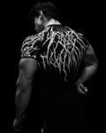 GYM T-shirt Men's Dark Gothic Print Muscle Tee High Elasticity And Quick Drying Exercise For Bodybuilding Training - Sun Studio