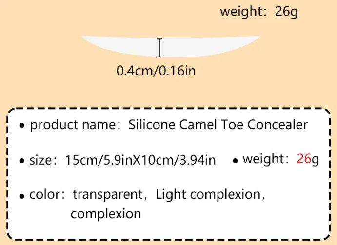 1 Piece Invisible Concealer Panties Silicone Reusable for Swimsuit Underwear Camel Toe Leggings Privacy Stickiness Self-Adhesive - Sun Studio