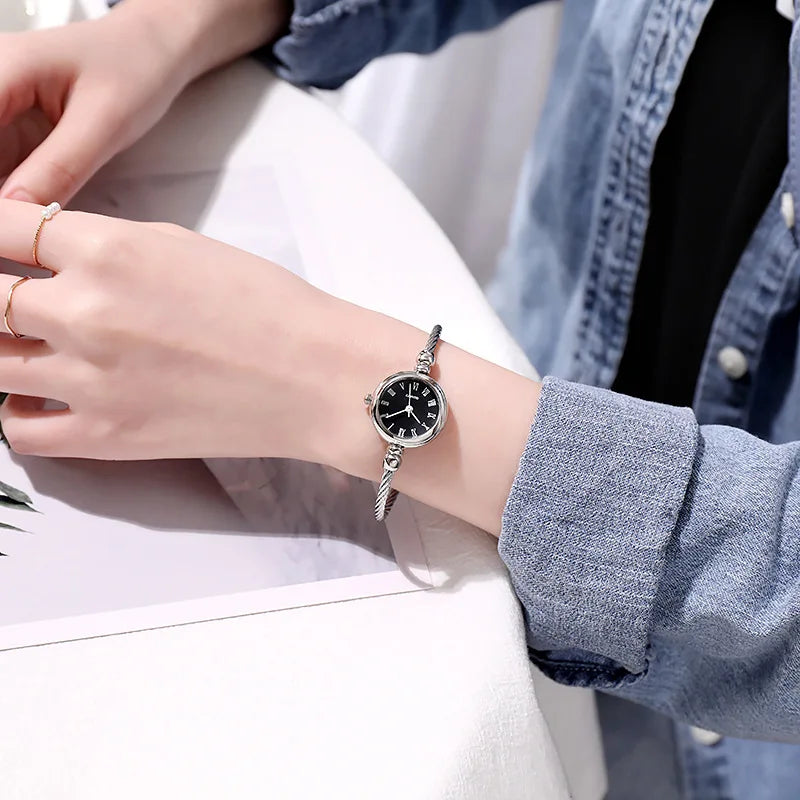 YIKAZE Women Bracelet Watch Retro Gold Bangle Women Watches Stainless Steel Retro Ladies Quartz Wristwatch Clock Dress Watch - Sun Studio