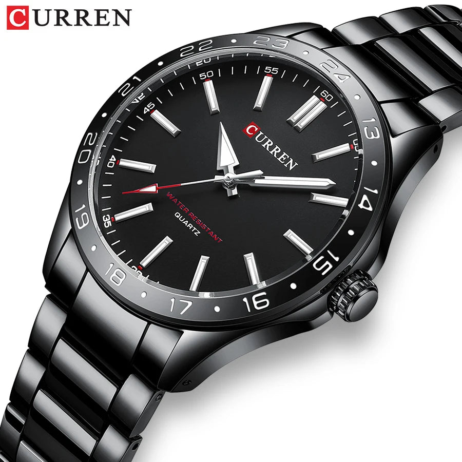 CURREN 8452 Men Fashion Ultra Thin Watches Simple Men Business Stainless Steel Quartz Watch Casual Watch Men's wristwatch - Sun Studio