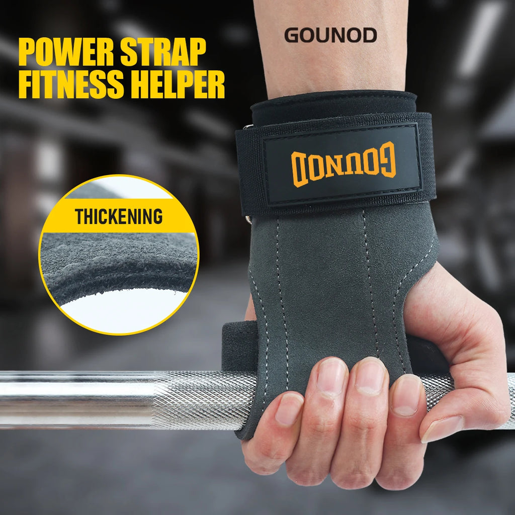 2pc/1Pair GOUNOD Gym Grip Cowhide Palm Protector Weightlifting Gymnastics Exercise Glove Grip Fitness Training Equipment - Sun Studio
