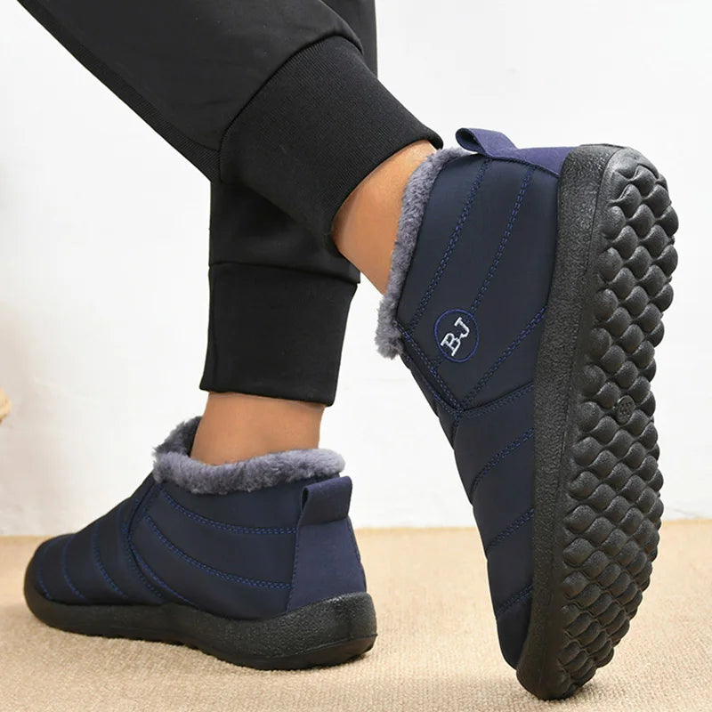 Warm Men's Boots Snow Plus Size Winter Boots For Men Fur Shoes For Men Unisex Ankle Boots Waterproof Work Shoes Footwear - Sun Studio