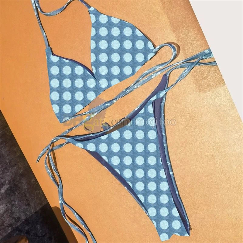 2025 Summer New Women's Slimming Swimsuit Sexy Beach Vacation Printed Strap Bikini - Sun Studio