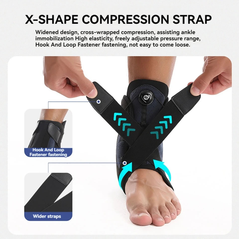 GOBYGO 1Pcs Sport Ankle Protectors Sprain Recovery Joint Protectors Pressurized Support Fixed Rehabilitation Men Women Unisex - Sun Studio
