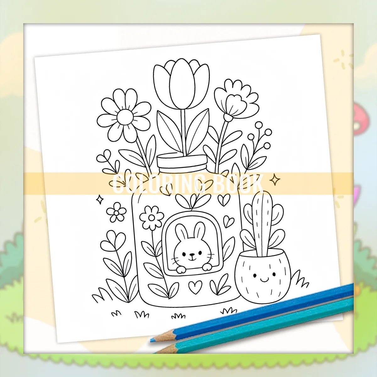 TINY GARDENS CUTE COMFY Patterns Coloring Book for Adults And Teens Cute Drawing Book Perfect Gift for Party and Birthday - Sun Studio