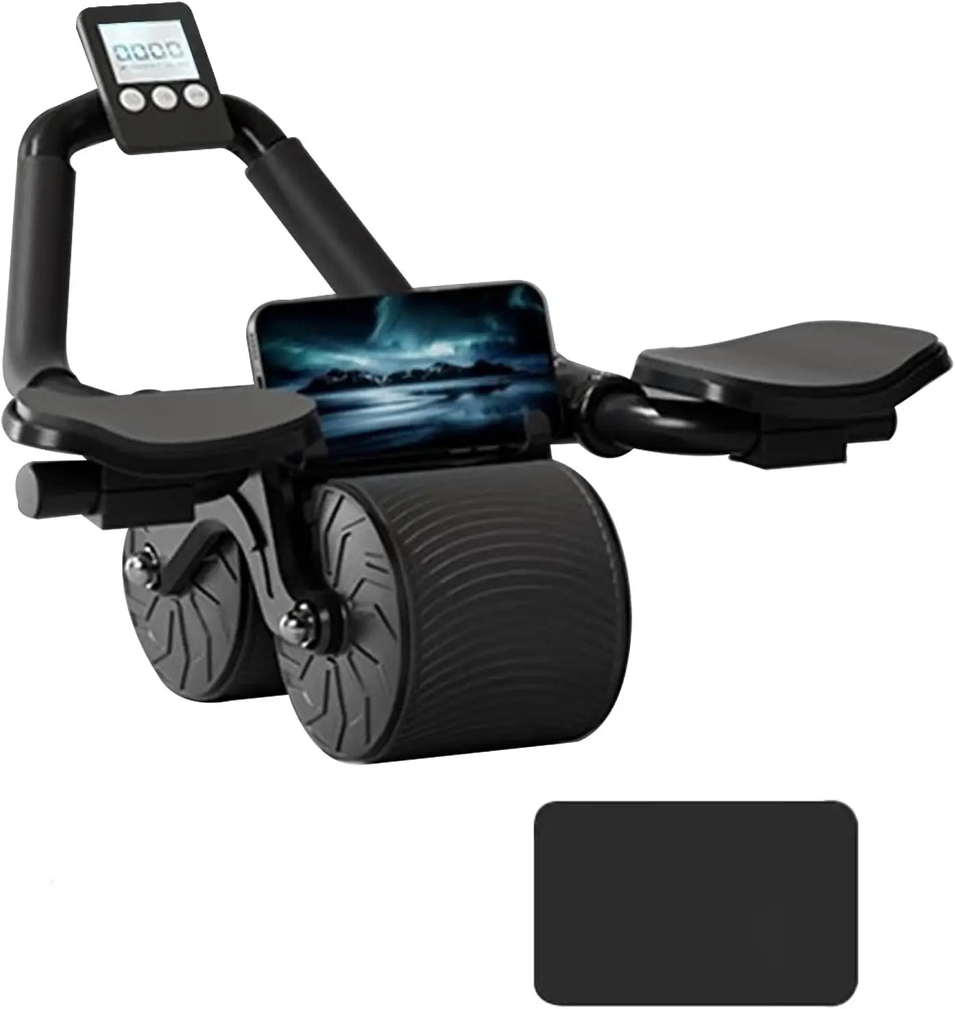Elbow Support Automatic Rebound Abdominal Wheel Core Muscle Ab Trainer with Counter Display Fitness Exercise Roller Wheel - Sun Studio