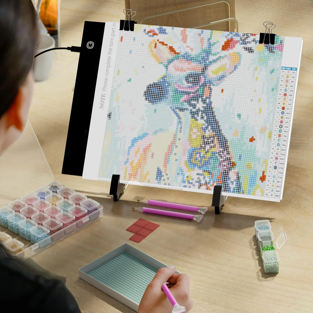 A2/A3/A4/A5 LED Light Pad for Diamond Painting Kits, USB Powered Adjustable Brightness Diamond Art Light Board with Accessorie - Sun Studio