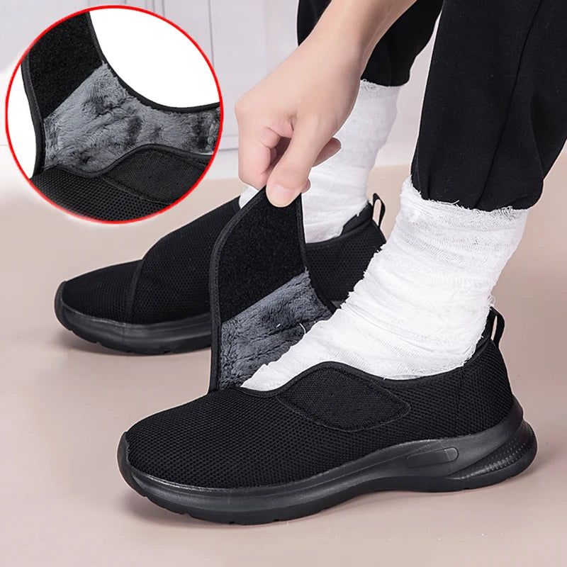 Winter Women Orthopedics Wide Feet Swollen Walking Casual Shoes Thumb Eversion Adjusting Soft Comfortable Diabetic Man Shoes - Sun Studio