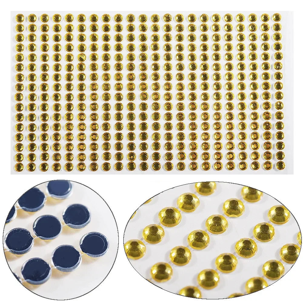 Face Decorations Rhinestone Stickers for Music Festival Halloween Party Mobile Crystal Sticker Women Girls DIY Diamond Stickers