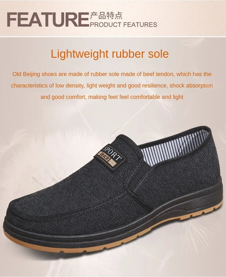 Hot selling men's sports shoes for spring and summer 2025, casual old Beijing walking shoes, breathable men's cloth shoes - Sun Studio