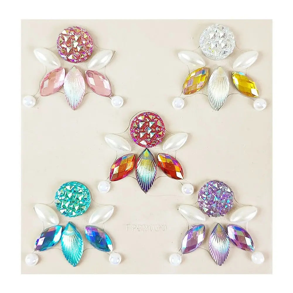 Adhesive Makeup Diamond Sticker DIY Temporary 3D Crystal Face Stickers Glitter Diamond Mask Rhinestone Tattoo Women - Sun Studio