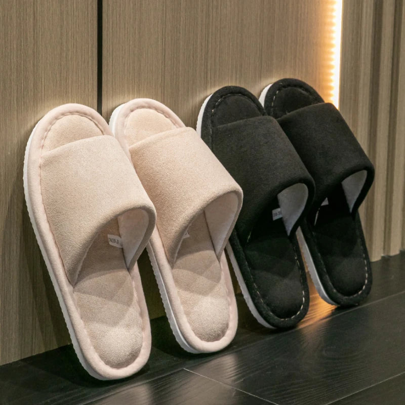 New Men'S Indoor Open Toe  Slippers high quality soft comfortable Home Shoes Indoor Anti-Skid Slippers bedroom No noise - Sun Studio