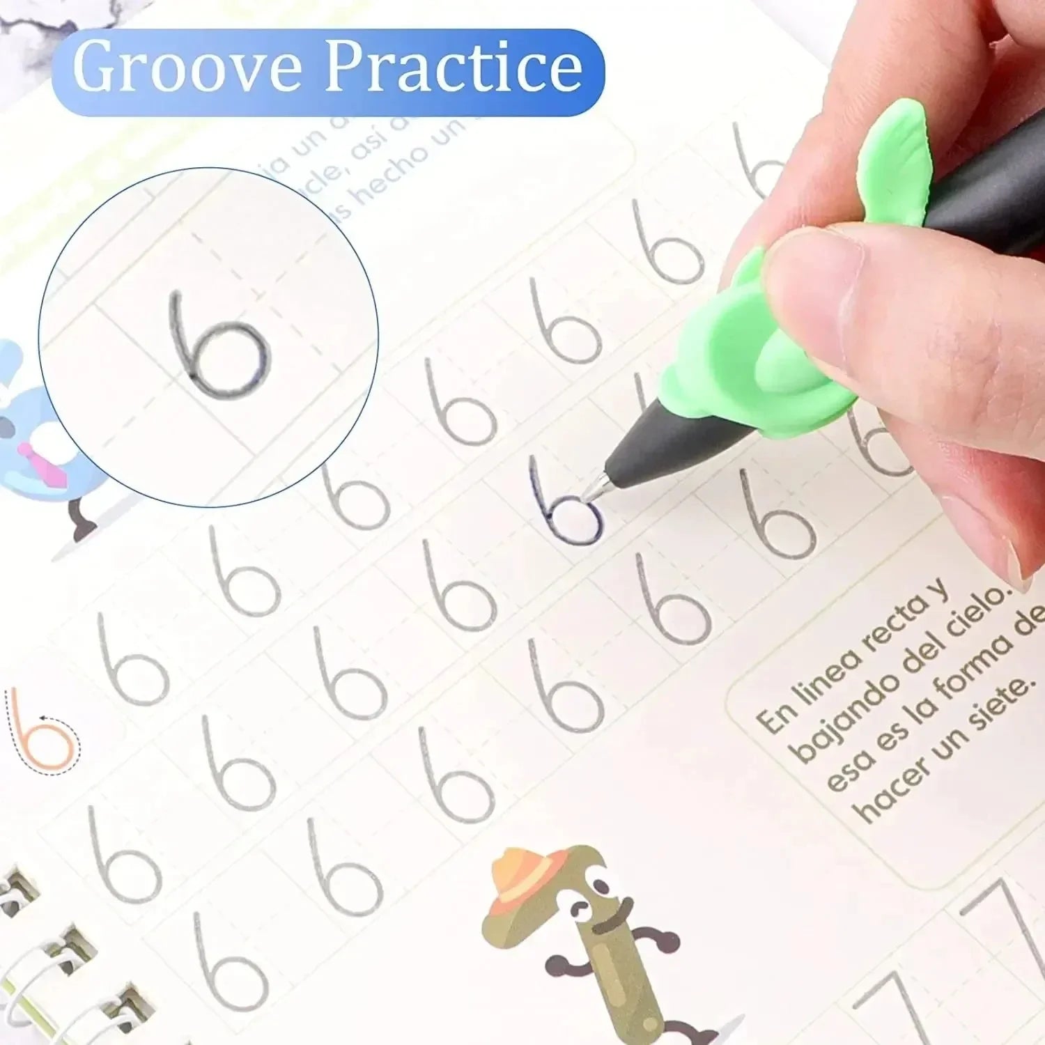 Magic Writing Book in Portuguese Calligraphy Notebook Montessori Kids Reusable Educational Calligraphic Letter Practice Toy - Sun Studio