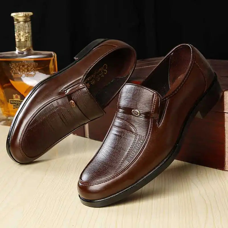 2024 New Leather Shoes for Men High Quality Business Men Dress Shoes comfortable Flats Oxford Breathable Men Party Wedding Shoes - Sun Studio