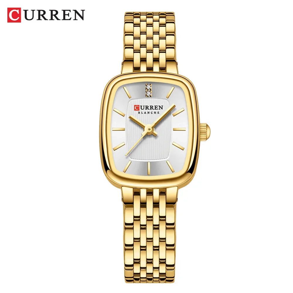 CURREN Luxury Women Watches Fashion Casual FemaleLadies Stainless Steel Quartz Wristwatches Life Waterproof Girlfriend Gift - Sun Studio