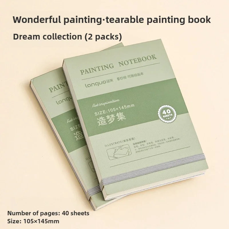LANGUO Portable 300G Thick Cotton Watercolor Tearable Book Coated Paper Medium Rough Texture Album Sketchbooks School Stationery