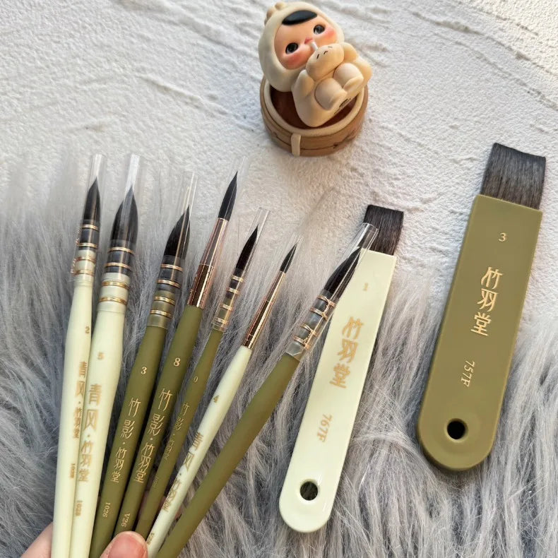 Bionic Natural Squirrel Hair Watercolor Painting Brush Hand-painted Illustration Details Painting Hook Line Art Paint Brushes - Sun Studio