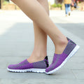 STRONGSHEN Men Shoes Summer Breathable Women Handmade Woven Shoes Couple Casual Flats Shallow Loafers Unisex Zapatos De Mujer