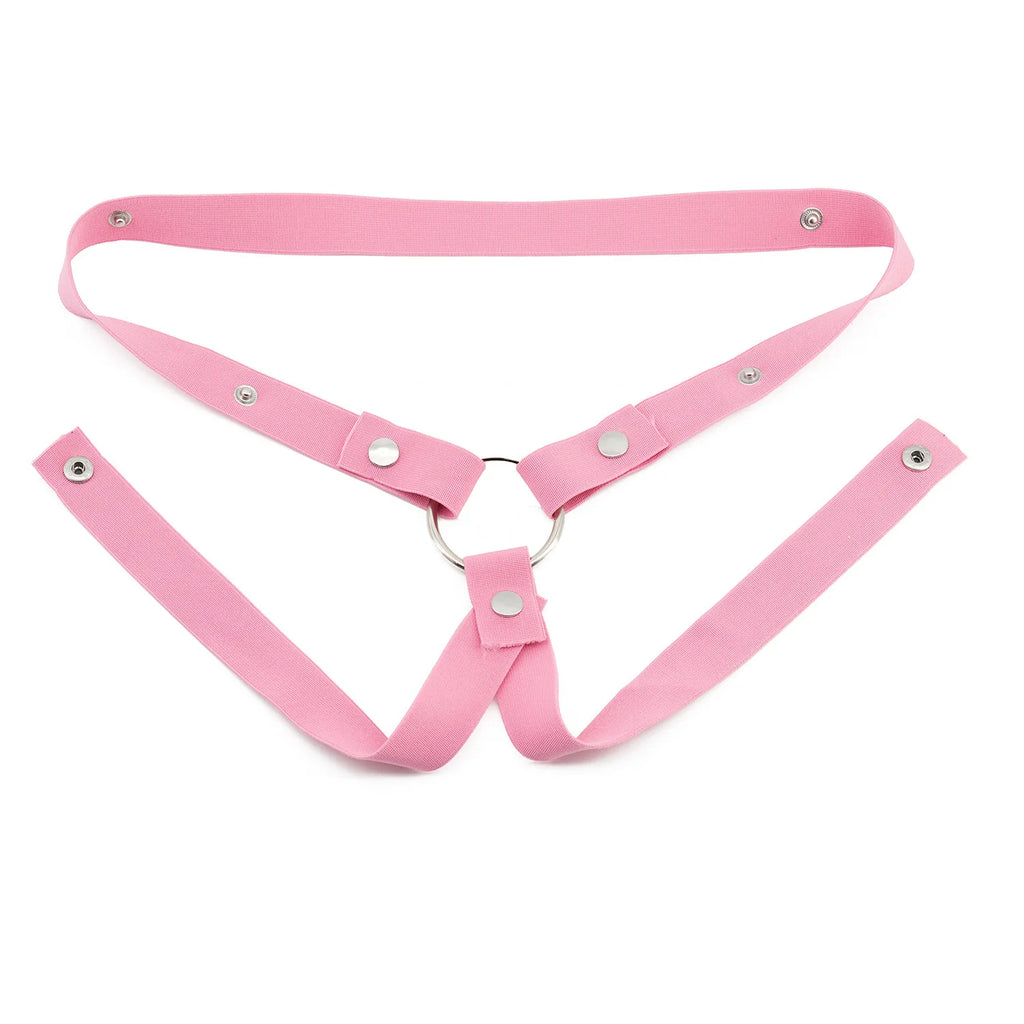Wide Comfort Men's Chastity Lock Auxiliary Strap with Double-Directional Fixing Strap, Three-Directional Restraint CB Lock and E - Sun Studio