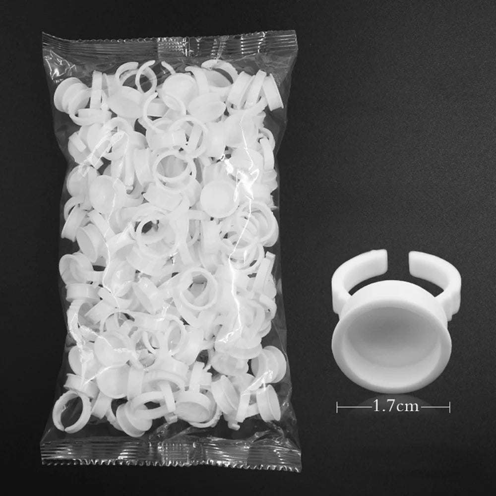 100pcs S/M/L Disposable Tattoo Ink Rings Cups Eyebrow Lip Tattoo Pigments Holder Ring Container Permanent Makeup Accessory Tools - Sun Studio