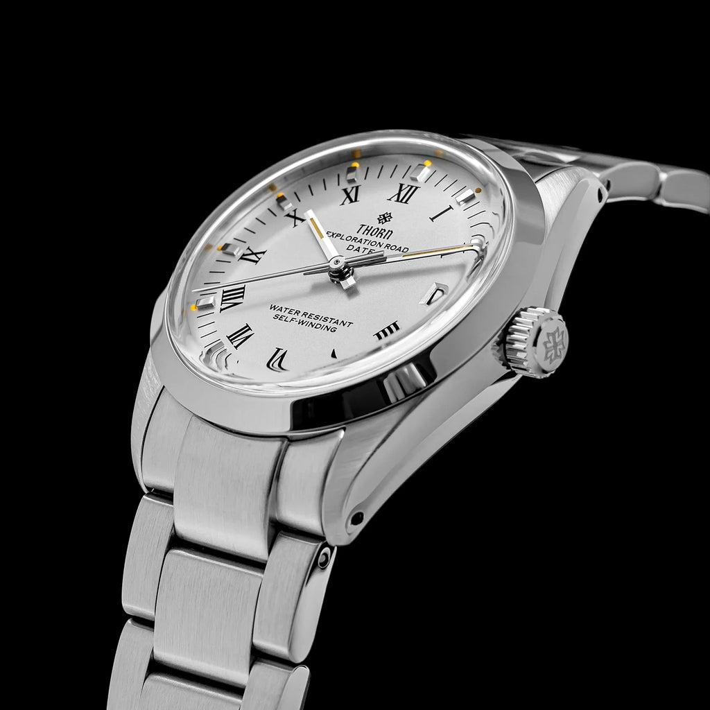 THORN T004 34mm Retro Men's Watch Automatic Movement Watch Hemisphere Sapphire Luminous 10Bar Waterproof Watches - Sun Studio