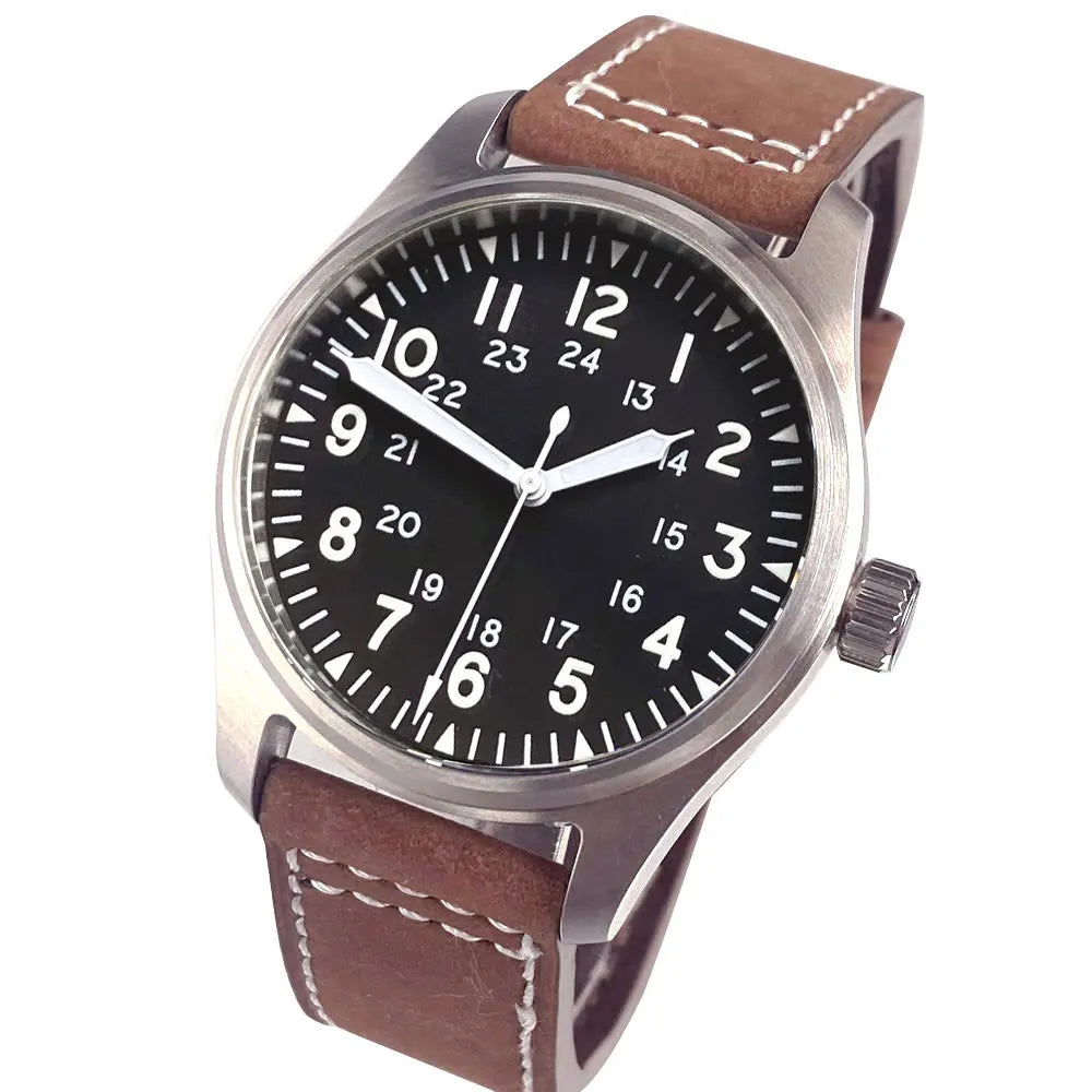 39mm Pilot Aviator Diving Watches Miyota8215 Automatic Mechanical Watch for Men 20BAR Waterproof Sapphire Crystal 316L Steel - Sun Studio
