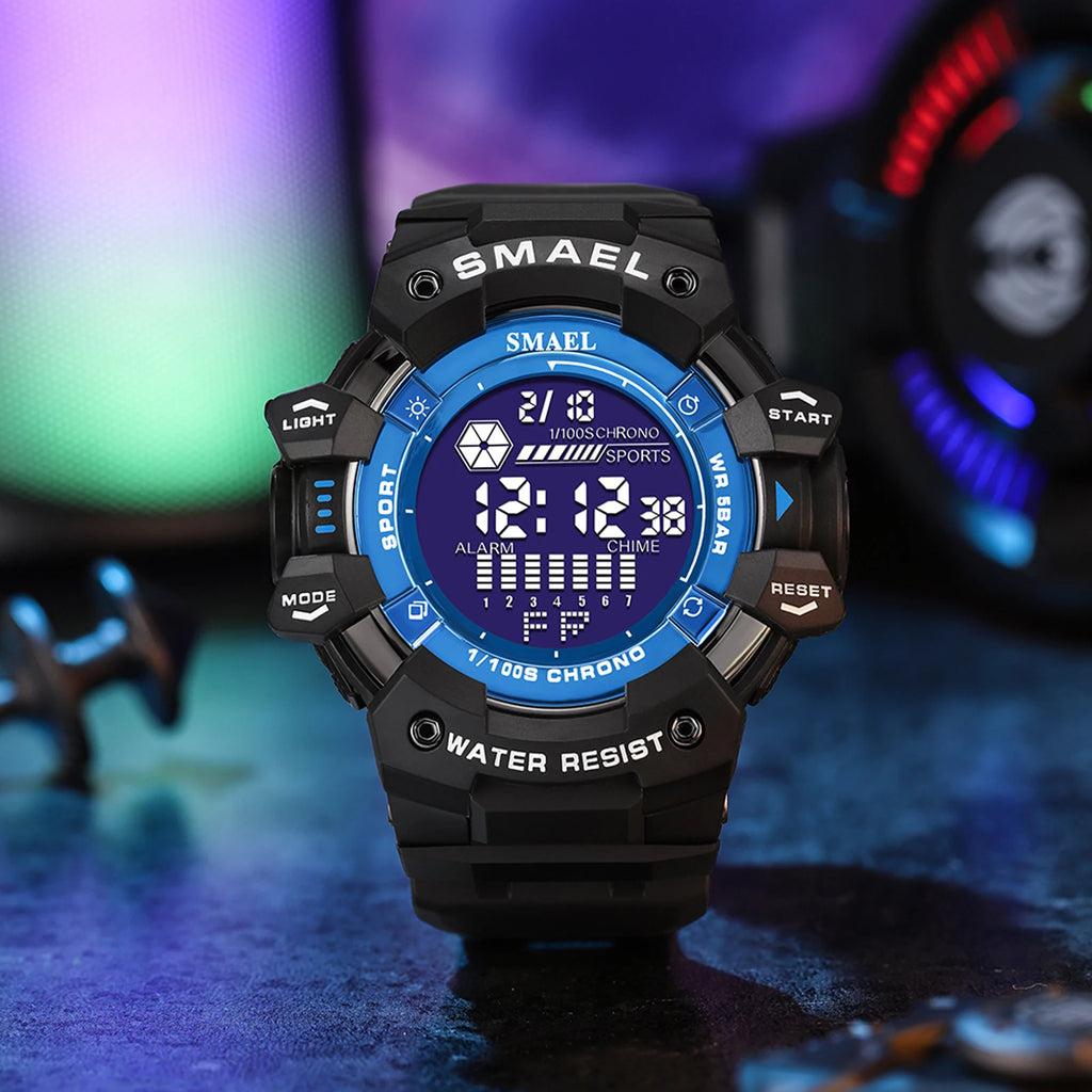 Mens Watch Military Water resistant SMAEL Sport watch Army led Digital wrist Stopwatches for male 8050 relogio masculino Watches - Sun Studio