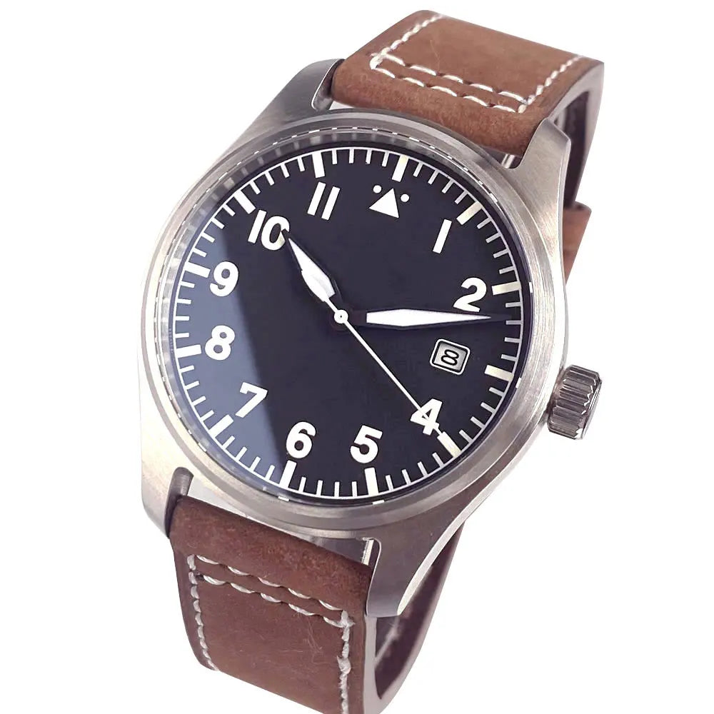39mm Pilot Aviator Diving Watches Miyota8215 Automatic Mechanical Watch for Men 20BAR Waterproof Sapphire Crystal 316L Steel - Sun Studio