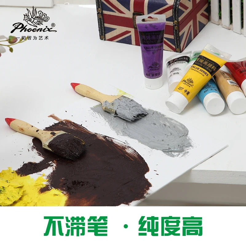 75ml Acrylic Paint Non Toxic Non Fading,Rich Pigments for Painters, Adults for Canvas Wood Clay Fabric Ceramic Craft Supplies - Sun Studio