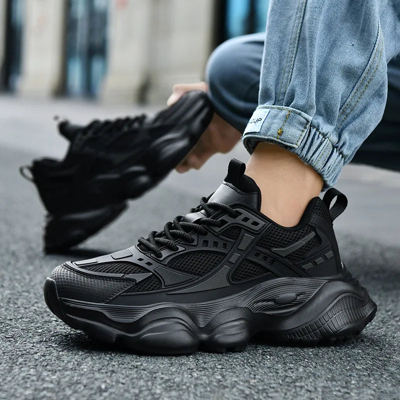 Men Sneakers Platform Running Shoes Trend Street Athletic Male Basketball Shoes Black Walking Casual Shoe Plus Size 48 Men Shoes - Sun Studio