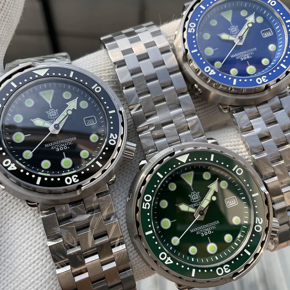 STEELDIVE SD1975 Luxury Automatic Watches Men Dive Watch 30Bar Waterproof Luminous Clock Sapphire Mirror Mechanical Wristwatch - Sun Studio