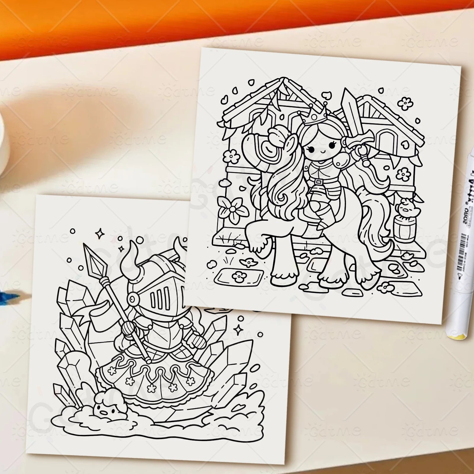 COZY KINGDOM FANTASY Bold-easy Patterns Coloring Book for Adults Cute Drawing Book Perfect Gift for Party and Birthday - Sun Studio