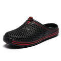 YRZL Sandales d'été pour hommes légères en EVA, chaussures décontractées pour hommes, sabots à trous, sabots, chaussures de jardin, d'extérieur, pantoufles plates de plage pour hommes