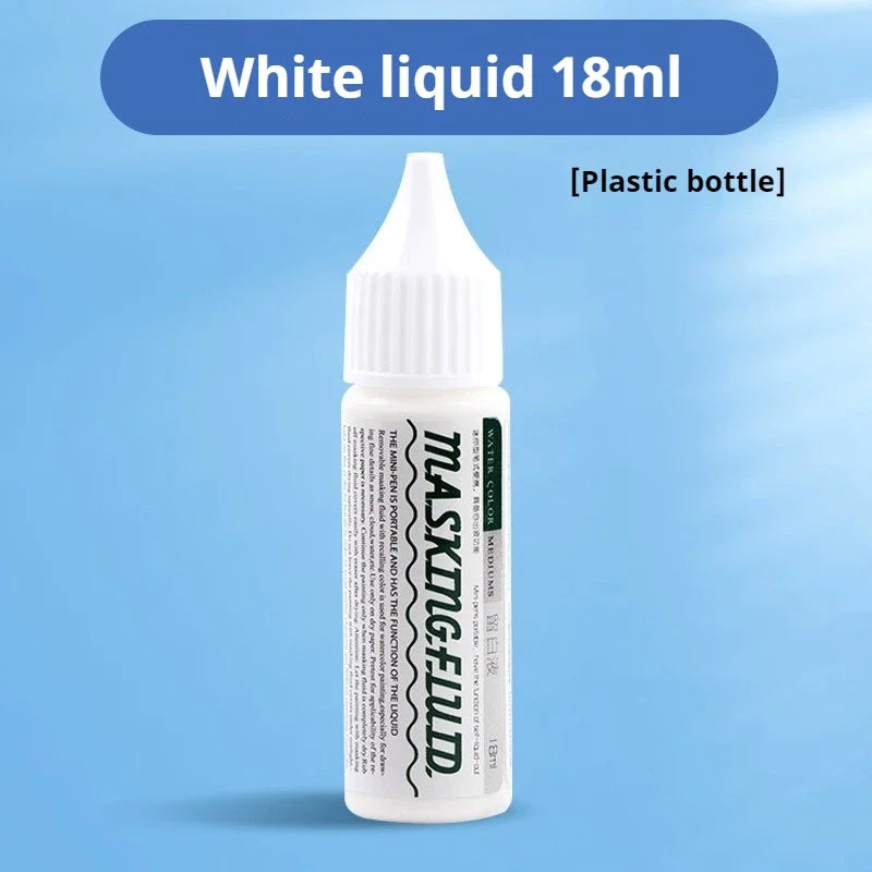Watercolor Art Masking Fluid 18ml/30ml/75ml Watercolor Media Masking Marker Pen For Watercolor Gouache Painting Art Supplies